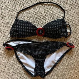 Navy Polka Dot Bikini - SUMMER SWIMSUIT SALE!
